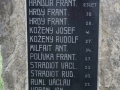Detail pamětní desky se jmény obětí 1. světové války ve Štěpánově