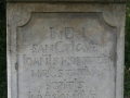 Detail nápisu na podstavci sochy sv. Jana Nepomuckého